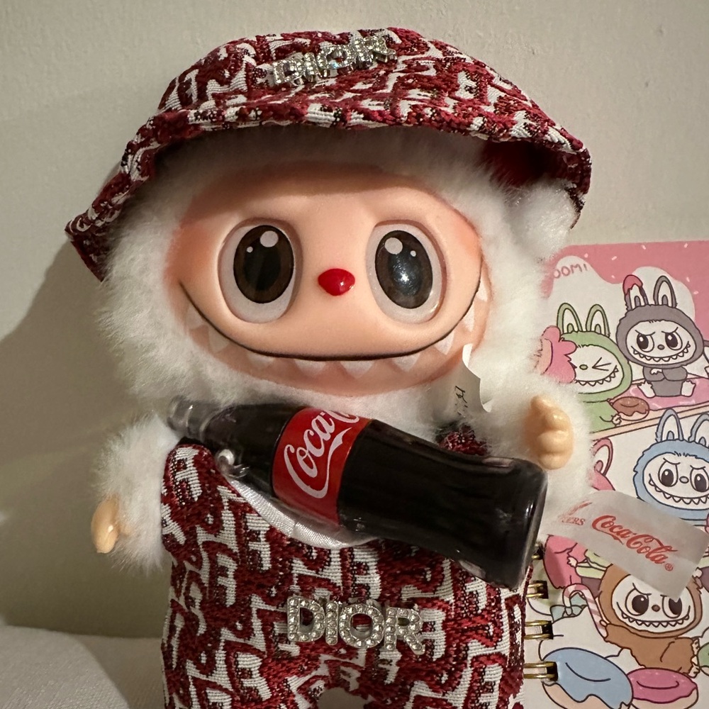 NWT:  Red and White La bubu  with Coca-Cola Accessory